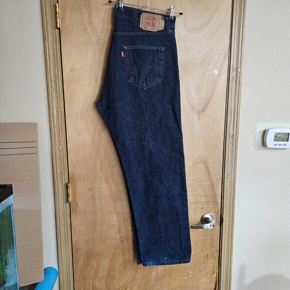Levis 501 Straight Leg Button Fly Jeans 42x30 (38x30) - Picture 7 of 9